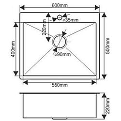 Chiuveta Melana ProfLine H6050 (Satin) Thumb