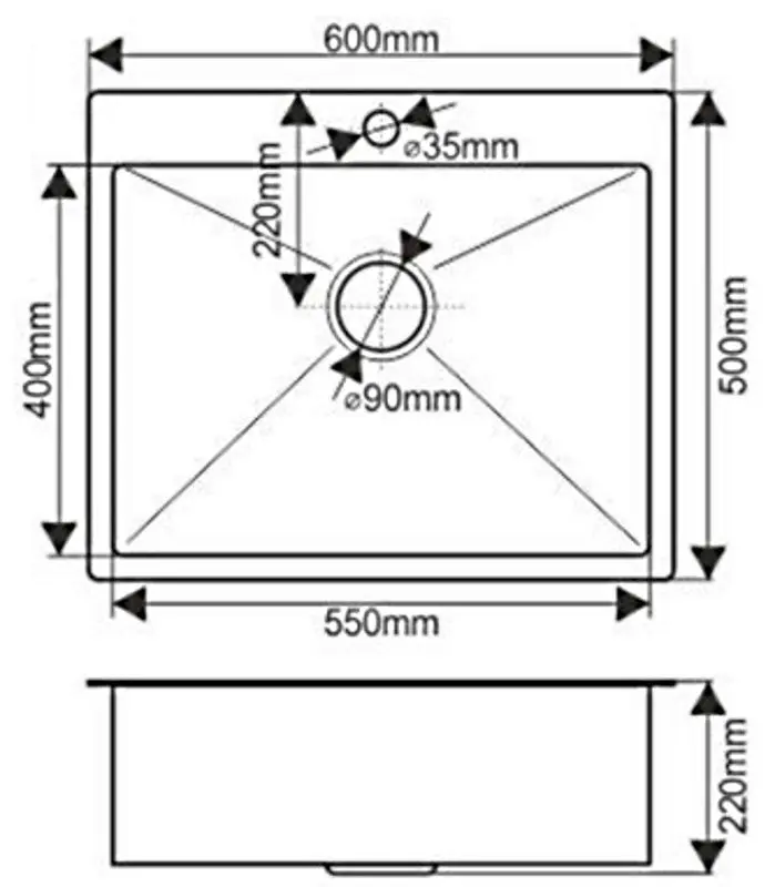 Chiuveta Melana ProfLine H6050 (Satin)
