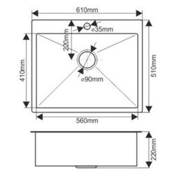Chiuveta Melana ProfLine H6151 (Satin) Thumb