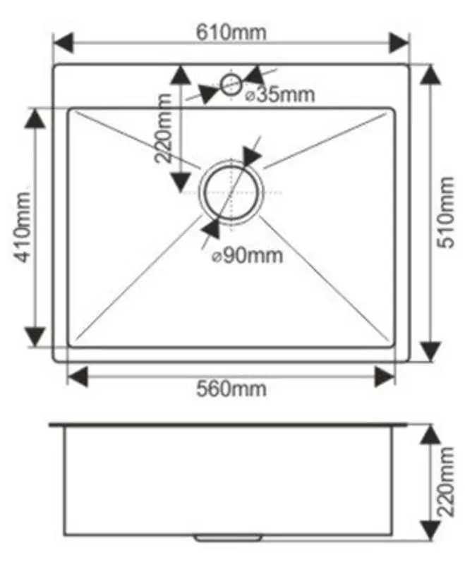 Chiuveta Melana ProfLine H6151 (Satin) - 3