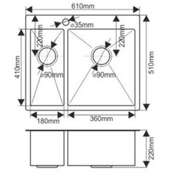 Chiuveta Melana ProfLine H6151S (Satin) Thumb