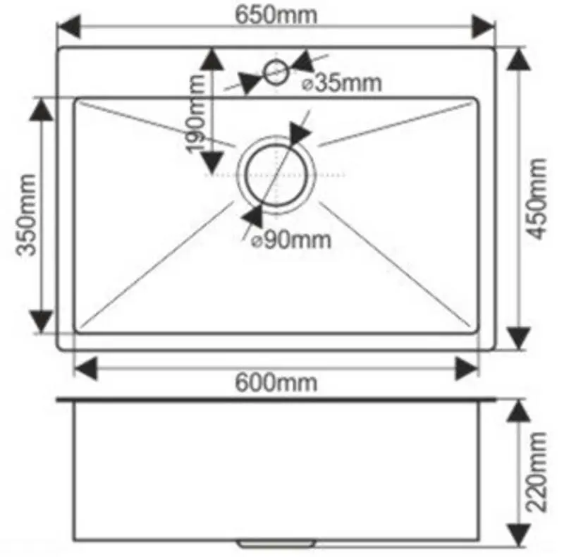 Мойка Melana ProfLine H6545 (Satin) - 3