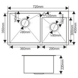 Chiuveta Melana ProfLine S7240H (Satin) Thumb