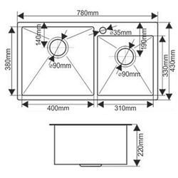 Chiuveta Melana ProfLine S7843H (Satin) Thumb