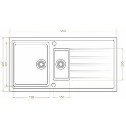 Мойка Montebella 1000 500/15 (Lemur) Thumb