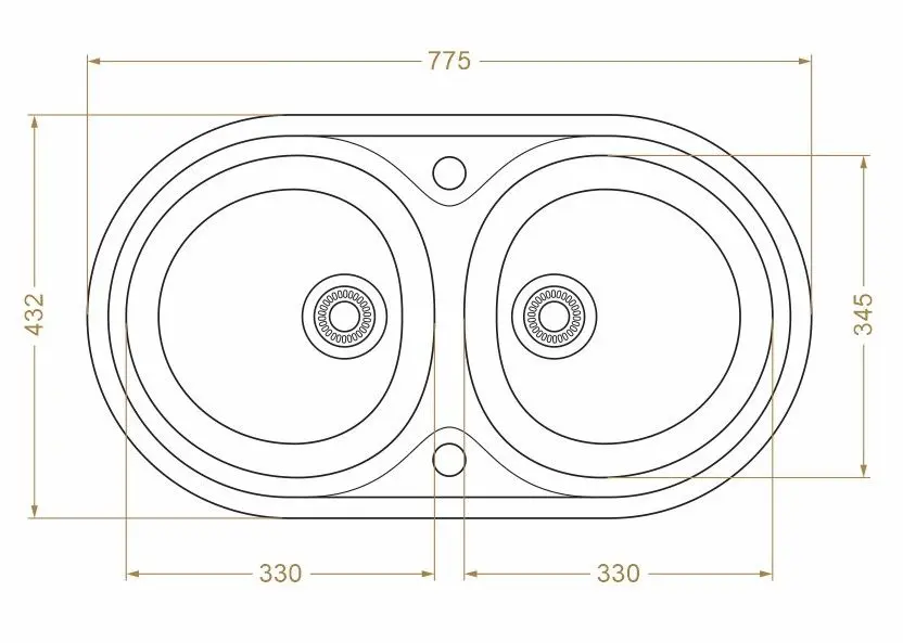 Chiuveta Montebella 780 435/20 (Pantera) - 3
