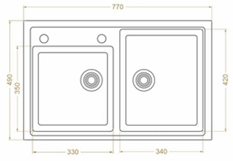 Мойка Montebella 780 500/18 L (Pantera) - 3