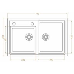 Chiuveta Montebella 780 500/18 R (Lemur) Thumb