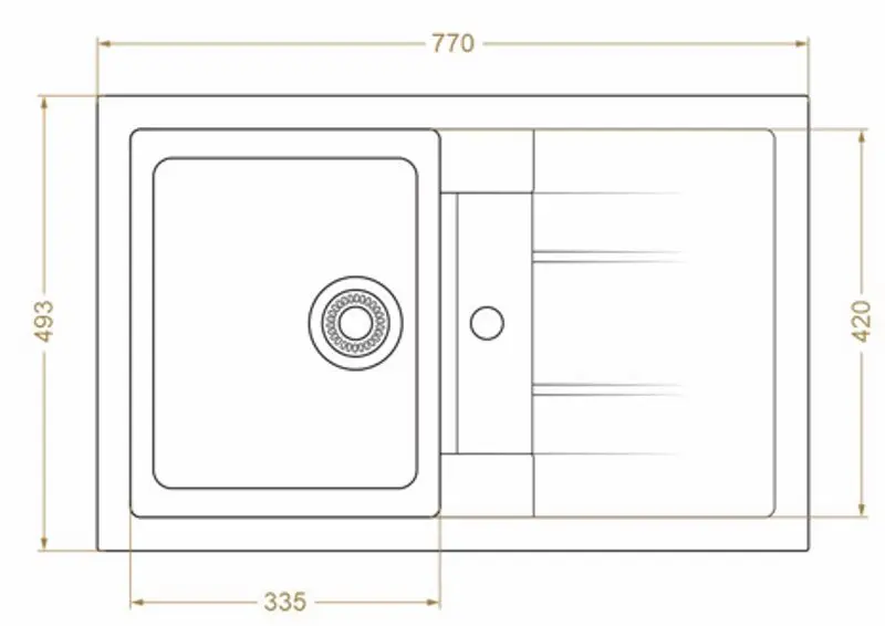 Мойка Montebella 780 500 (Pantera) - 3
