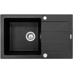 Chiuveta Pyramis Sparta Plus 78x48 1B 1D (Black)