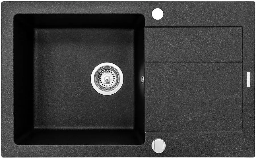 Chiuveta Pyramis Sparta Plus 78x48 1B 1D (Black)