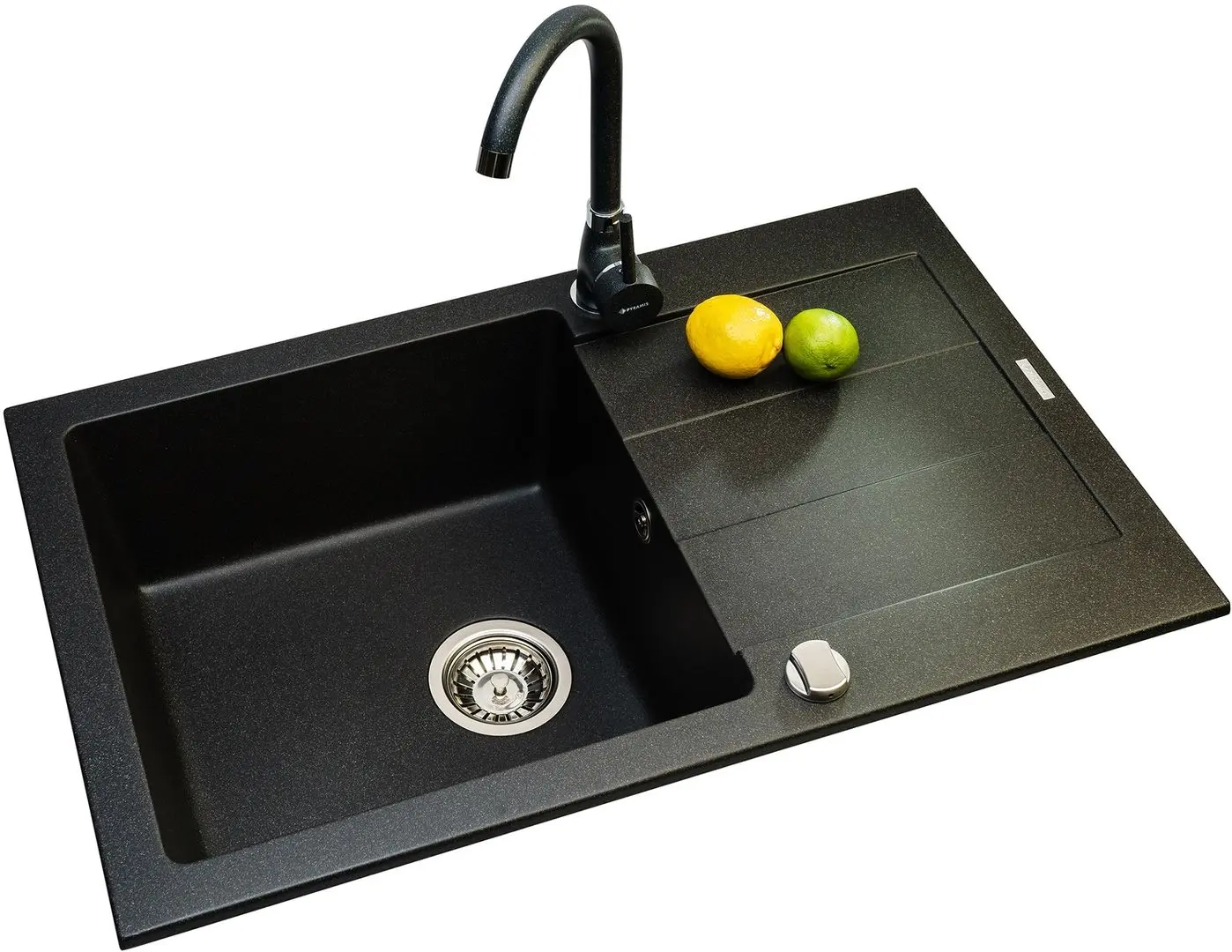 Chiuveta Pyramis Sparta Plus 78x48 1B 1D (Black)