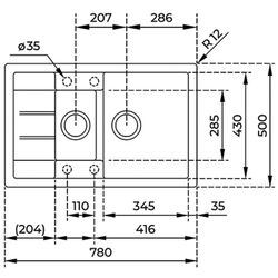 Chiuveta Teka Total Astral 60B TG (Chocolate Brown) Thumb