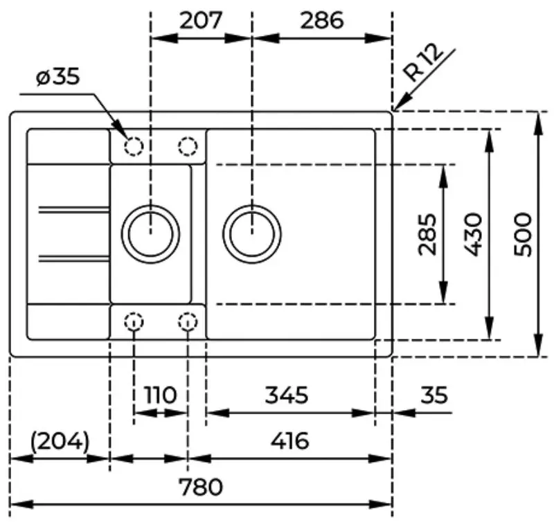 Chiuveta Teka Total Astral 60B TG (Chocolate Brown) - 2