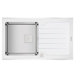 Chiuveta Teka Maestro Diamond RS15 1B 1D 86 (White Glass)