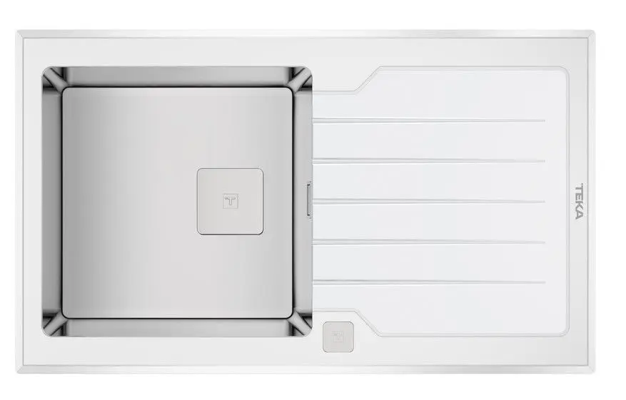 Chiuveta Teka Maestro Diamond RS15 1B 1D 86 (White Glass)