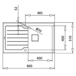 Chiuveta Teka Maestro Diamond RS15 1C 1E N (Black Glass) Thumb