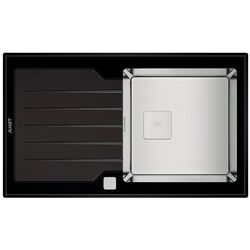 Chiuveta Teka Premium Line Diamond RS15 1B 1D 86 (Black/Inox) Thumb