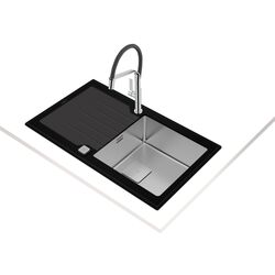 Chiuveta Teka Premium Line Diamond RS15 1B 1D 86 (Black/Inox) Thumb