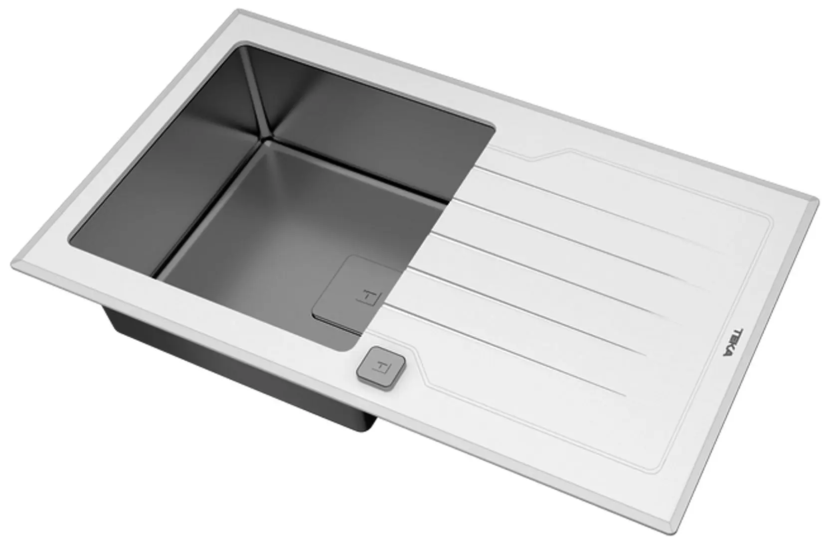 Chiuveta Teka Premium Line Diamond RS15 1B 1D 86 (White/Inox)