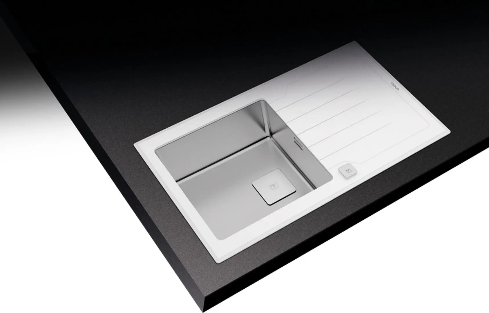 Chiuveta Teka Premium Line Diamond RS15 1B 1D 86 (White/Inox)