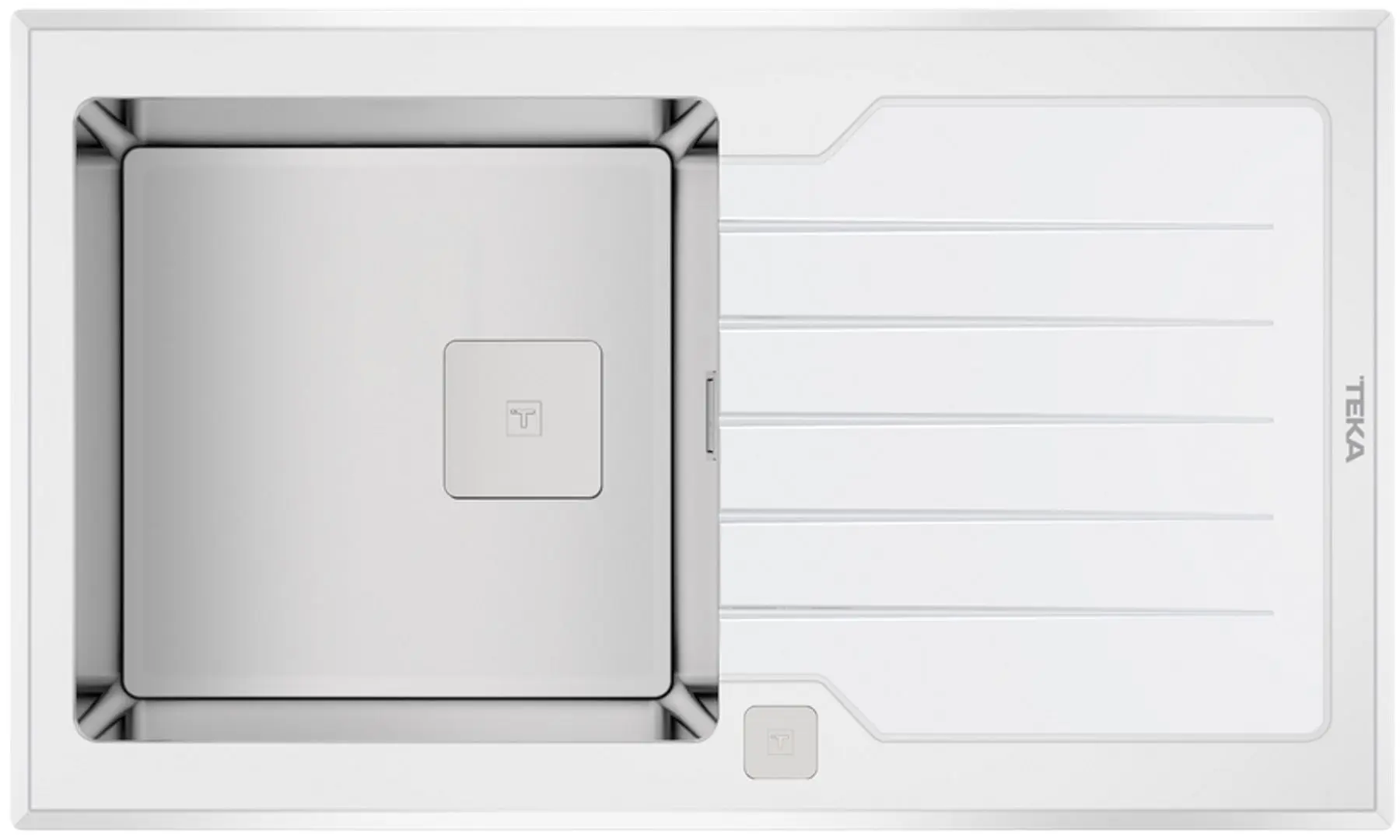 Chiuveta Teka Premium Line Diamond RS15 1B 1D 86 (White/Inox)