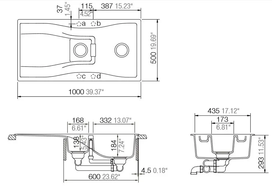Chiuveta Schock Waterfall D150 Cristadur - 4