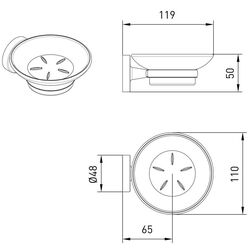 Мыльница Volle Ronda (Chrome) Thumb