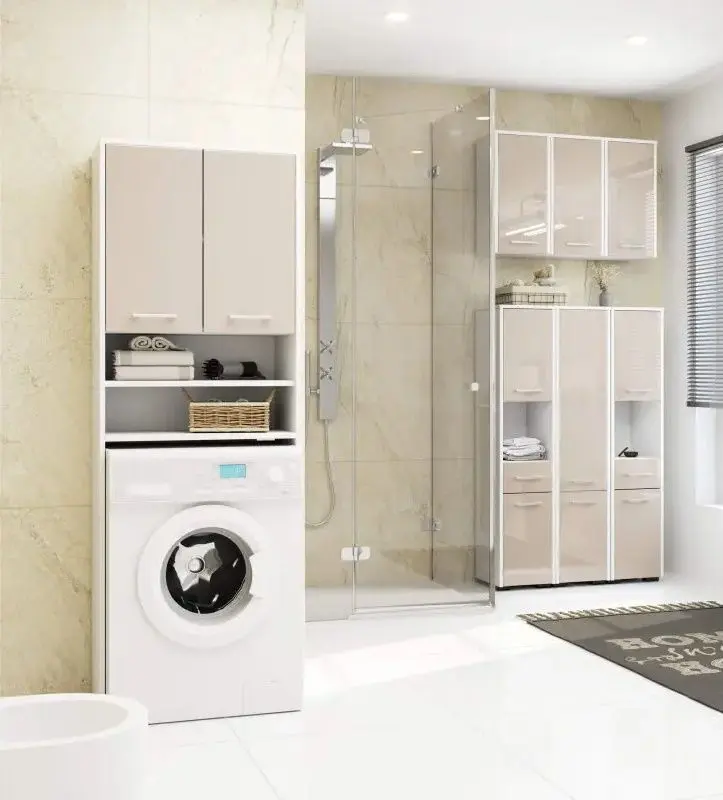 Penal Akord Fin 30 2D (White/Cappuccino Gloss) - 3