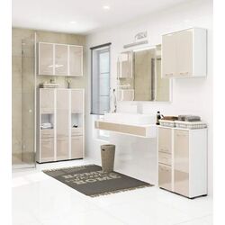 Penal Akord Fin 30 2D (White/Cappuccino Gloss) Thumb