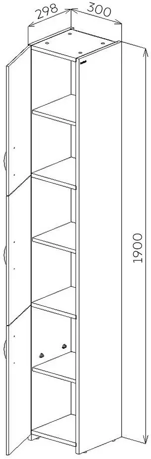 Dulap Bayro Allure 300x1900 (White)