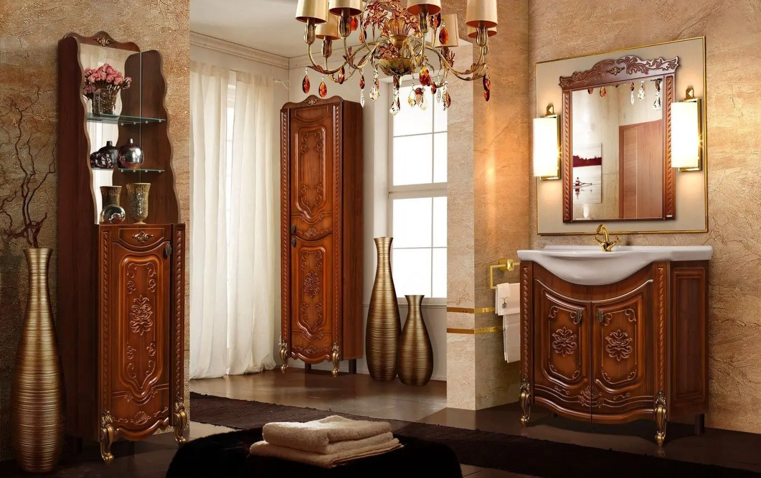 Dulap КМК 0461.9 Veneciya 1D (Ekko Walnut)