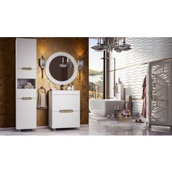 Dulap КМК 0642.3 Niagara 2D2YA (White Gloss/Stone Gray) Thumb