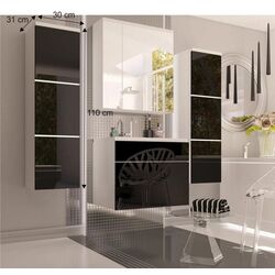 Пенал подвесной Mobhaus Mason BL 11 (White/Black) Thumb