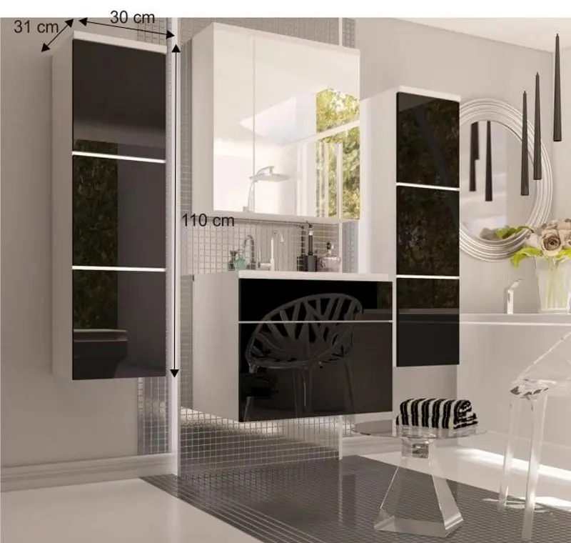 Пенал подвесной Mobhaus Mason BL 11 (White/Black) - 3