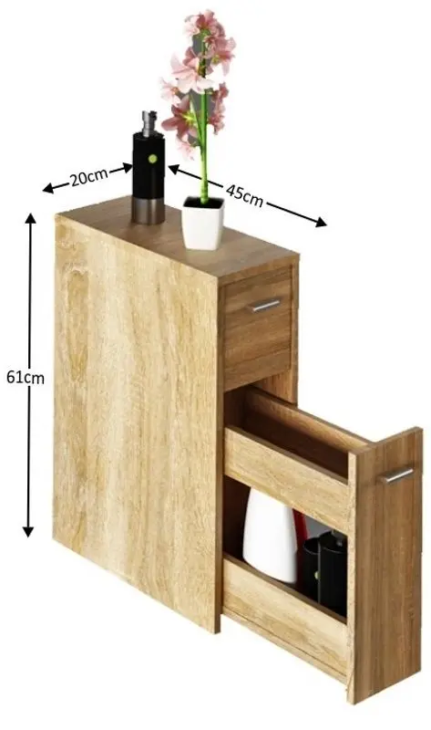 Dulap îngust Mobhaus Natali Typ 7 (Sonoma Oak)