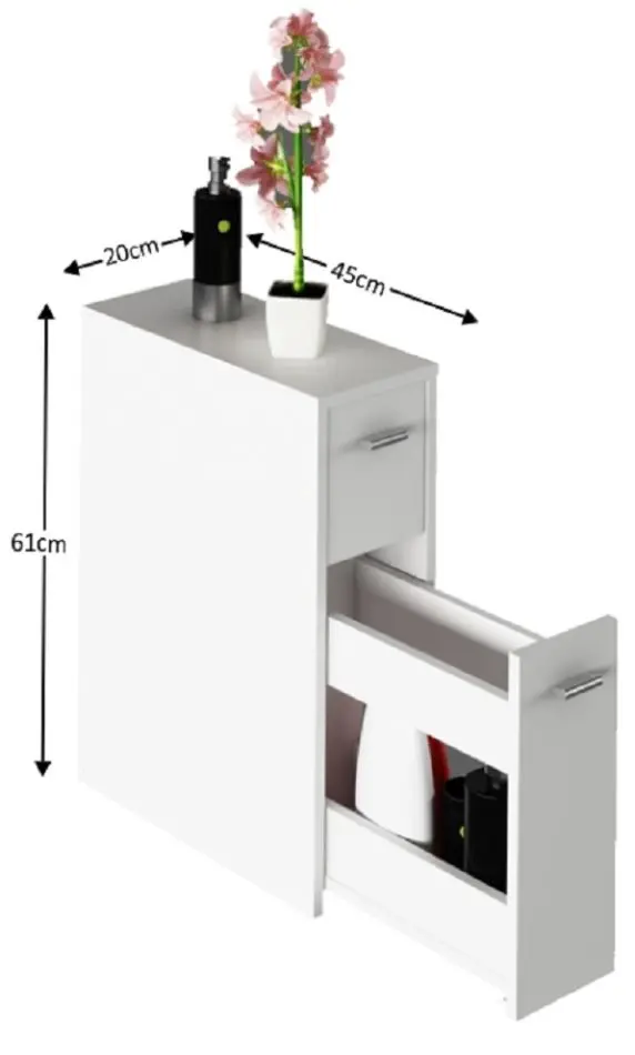 Dulap îngust Mobhaus Natali Typ 7 (White)
