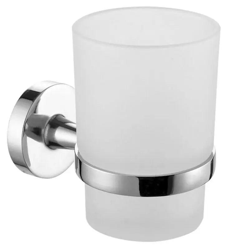 Pahar pentru periute de dinti Volle Ronda 2535.220101 (Chrome/Transparent)