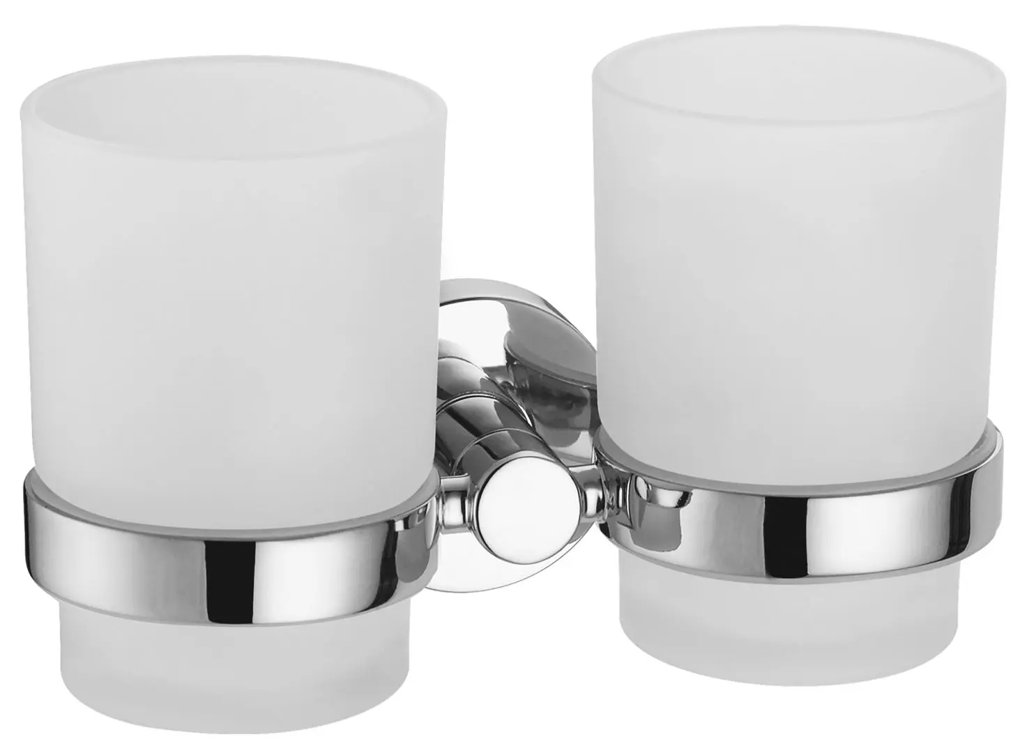 Pahar pentru periute de dinti Volle Ronda 2535.220201 (Chrome/Transparent)