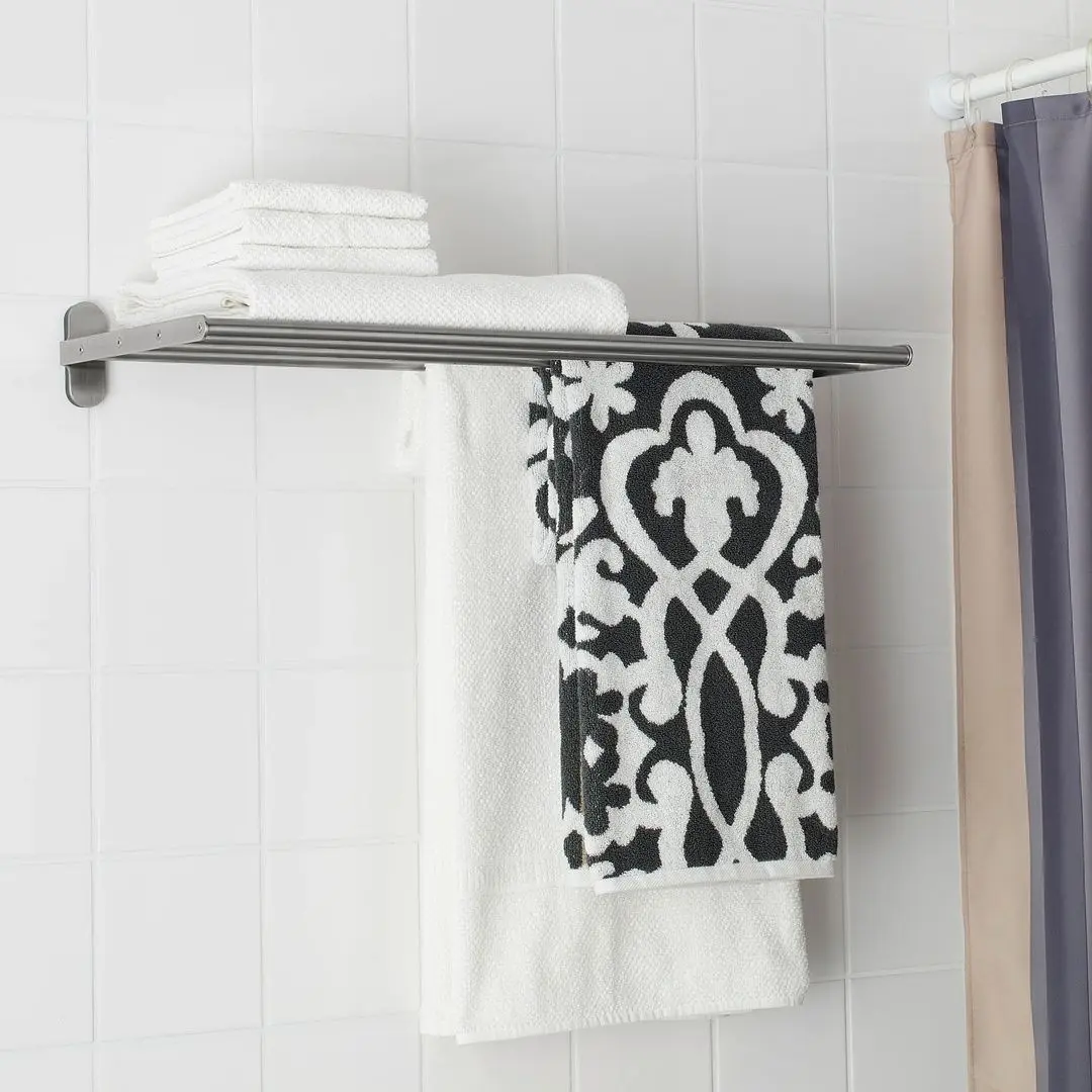 Poliţă cu bară prosoape Ikea Brogrund 67x27 (Inox)