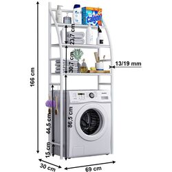 Полка-стеллаж над стиральной машиной Tempo Kondela Vimera TZ77531 (White) Thumb