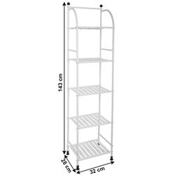 Etajera Tempo Kondela Lauro (White) Thumb