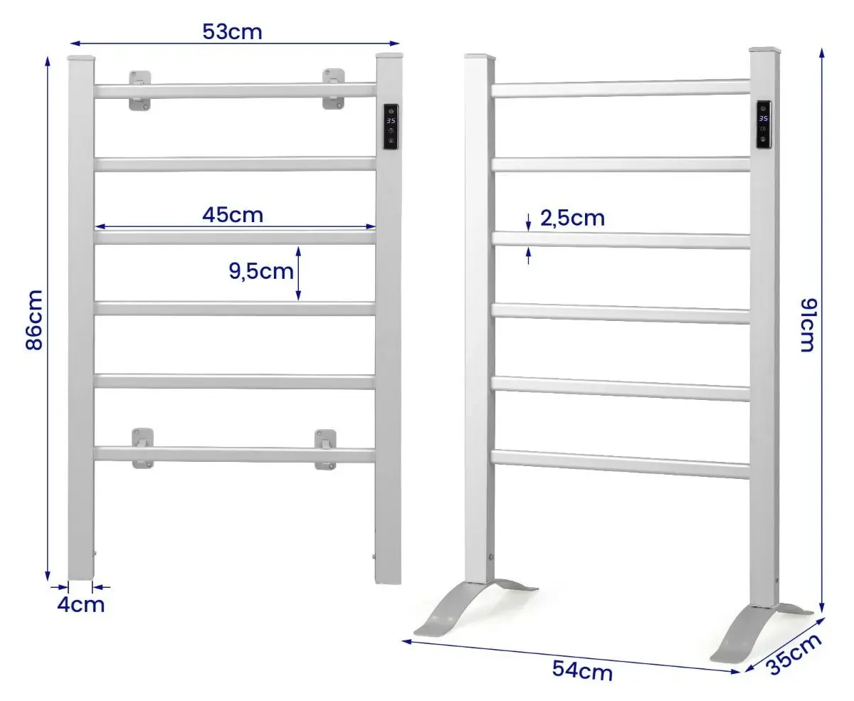 Полотенцесушитель Costway ES10253DE-SL (Silver) - 4