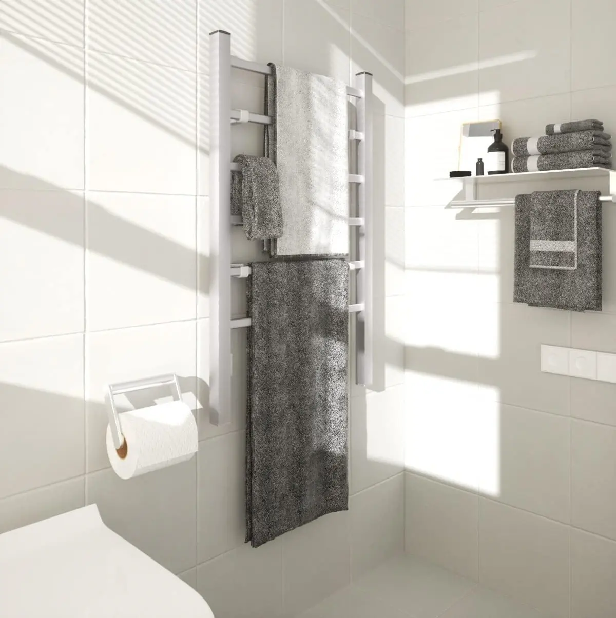 Uscator de prosoape Costway ES10384DE (Silver)