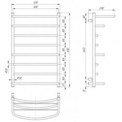 Uscator de prosop electric Elna Kaskad 8 810x530x290 (Chrome) Thumb