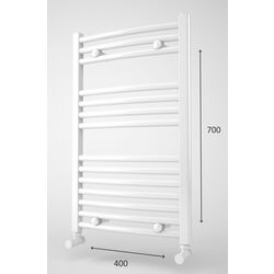 Uscator de prosoape Eurorad Zeus Curved 400x700 (White) Thumb