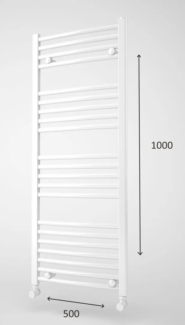 Uscator de prosoape Eurorad Zeus Curved 500x1000 (White) - 2