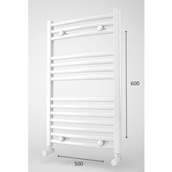 Uscator de prosoape Eurorad Zeus Curved 500x600 (White) Thumb