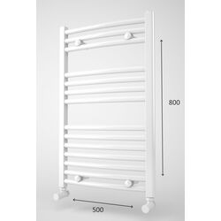 Uscator de prosoape Eurorad Zeus Curved 500x800 (White) Thumb