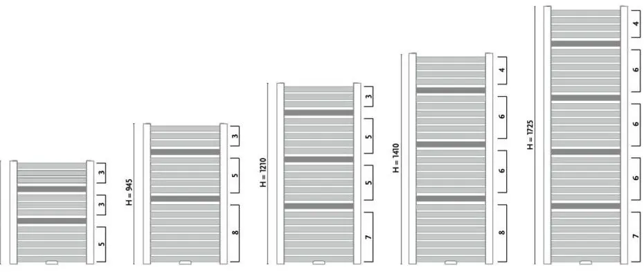 Полотенцесушитель Gorgiel Nadir AD-DR/P 175/55 (Graphite Matt)